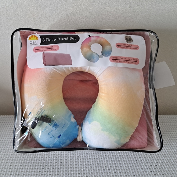 NIB C & C California 3 Piece Travel Set Pink - Picture 2 of 6